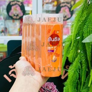 Sunsilk shampoo ซันซิล บำรุงผมเสียในทันที สีส้ม