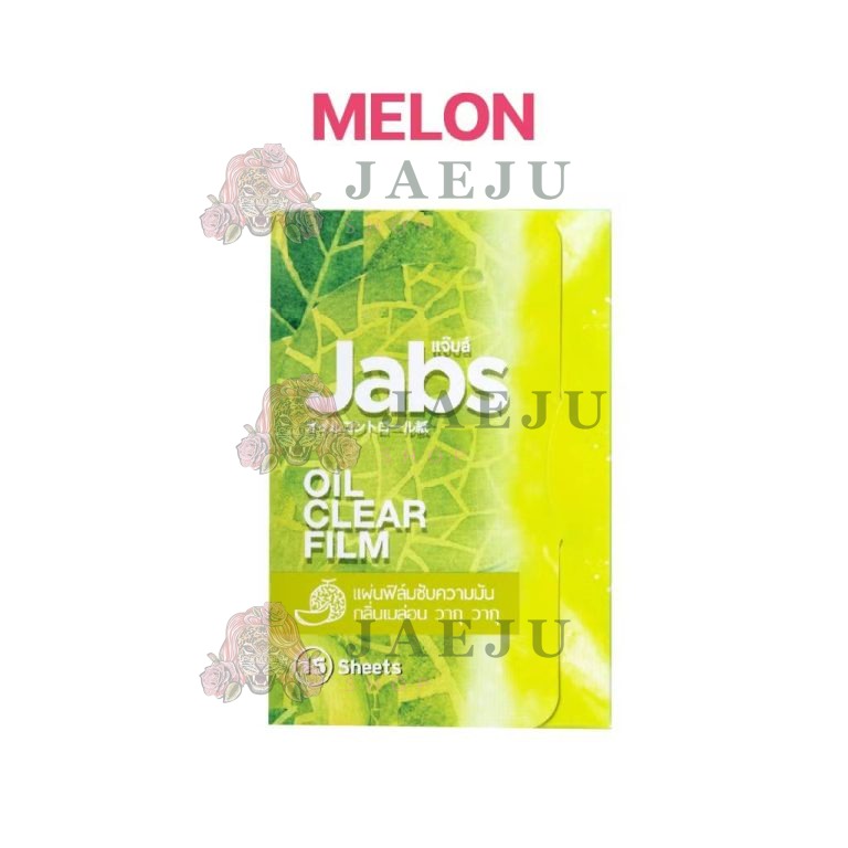 Jabs oil clear film made in japan แจ๊บส์ แผ่นฟิล์มซับความมัน 5.5x8.5 - Melon