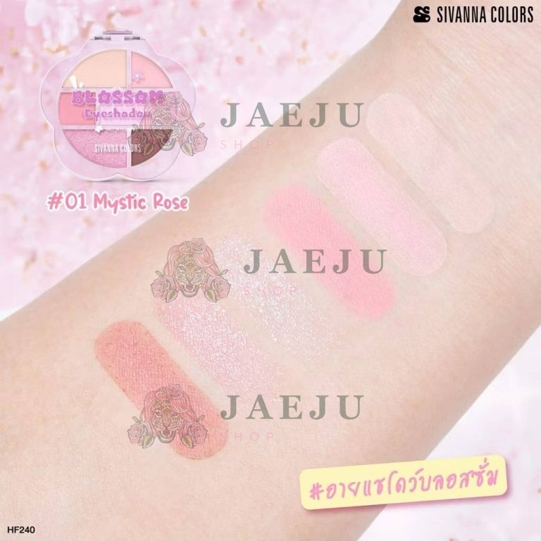 HF240 Sivanna colors blossom eyeshadow ซีเวนน่า คัลเลอร์ส บลอสซั่ม อายแชโดว์ 6.7g. - 01.Misty rose