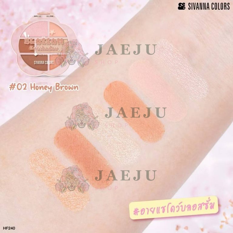 HF240 Sivanna colors blossom eyeshadow ซีเวนน่า คัลเลอร์ส บลอสซั่ม อายแชโดว์ 6.7g. - 02.Honey brown