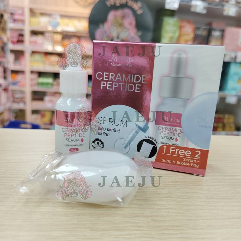 M. CHUE SERUM - CERAMIDE PEPTIDE สีชมพู - สบู่