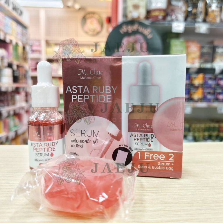 M. CHUE SERUM - ASTA RUBY PEPTIDE สีแดง - สบู่