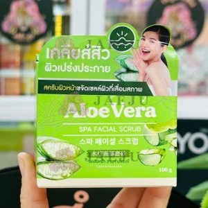 Joji secret young aloe vera spa facial scrub 100g. โจจิ อโลเวร่า สครับหน้า