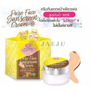 Jellys Pure Face sunscreen Cream UVA/UVB SPF PA50+++ป้องกันแสงแดดผสมรองพื้น