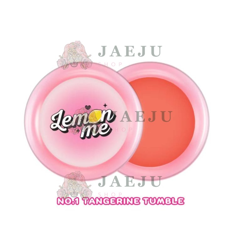 Lemon me yoyo bouncy lip&cheek เลม่อน มี โยโย่ บาวน์ซี่ ลิป แอนด์ ชีค ลิป+บลัช 6g. - 01.tangerine tumble