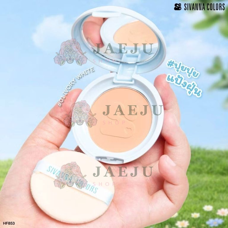HF853 Sivanna colors painbow bubble pressed powder ซีเวนน่า คัลเลอร์ส เรนโบว์ บับเบิ้ล เพรสด์ พาวเดอร์ 5.5g. - 01.ivory white
