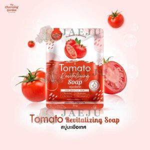 The charming garden tomato revitalizing soap สบู่มะเขือเทศ 50ml.