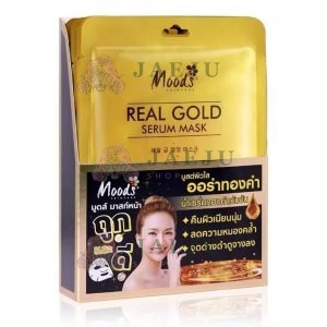 MO059 Moods Skincare Real Gold SErum mask มูดส์ สมาส์ค เซรั่มทองคำ เรียลโกลด์ 38mlx10pcs