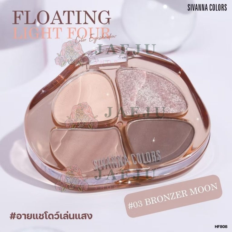 HF808 SIVANNA COLORS floating light four-color eyeshadow ซีเวนน่า คัลเลอร์ อายแชโดว์ 8.3g - NO.3Bronzer moon