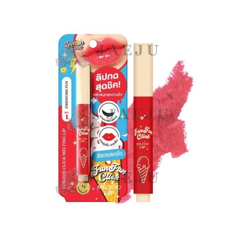 Lemon me fun fun click melting lip เลม่อน มี ฟัน ฟัน ลิป 1.8g - 01.FIREWORK FUN