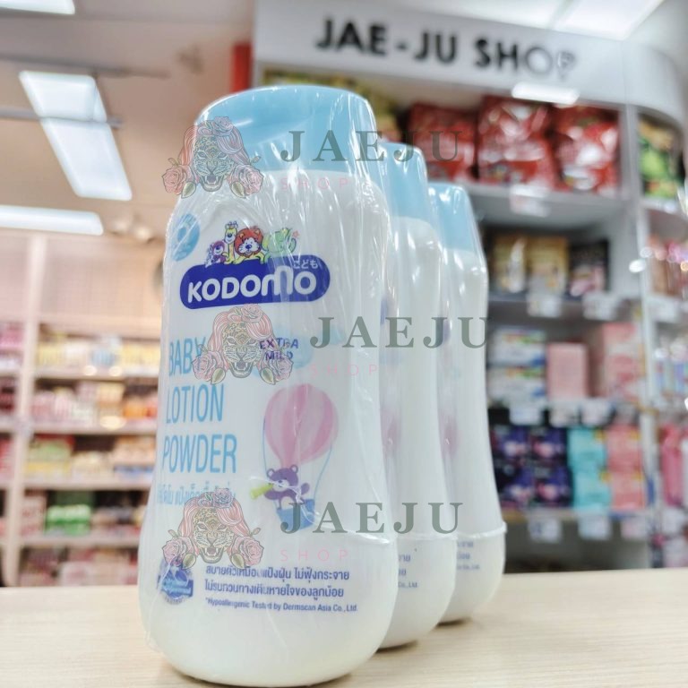 Kodomo baby lotion powder โคโดโม โลชั่น พาวเดอร์พิ้งค์(สีฟ้า-สีชมพู) 180mlx3pcs - 01.สีฟ้า