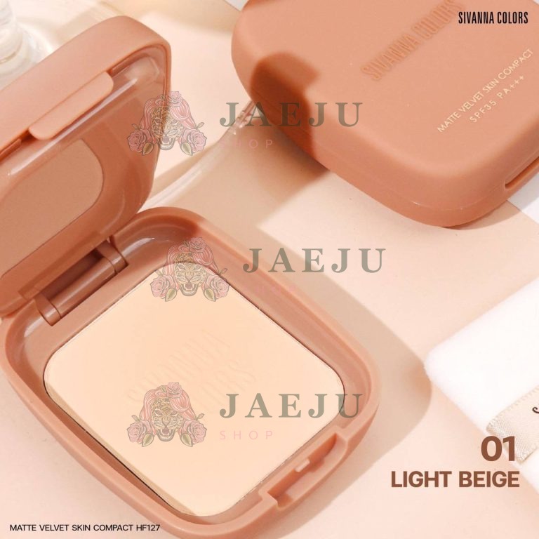 SIVANNA COLORS MATTE VELVET SKIN COMPACT - LIGHT BEIGE