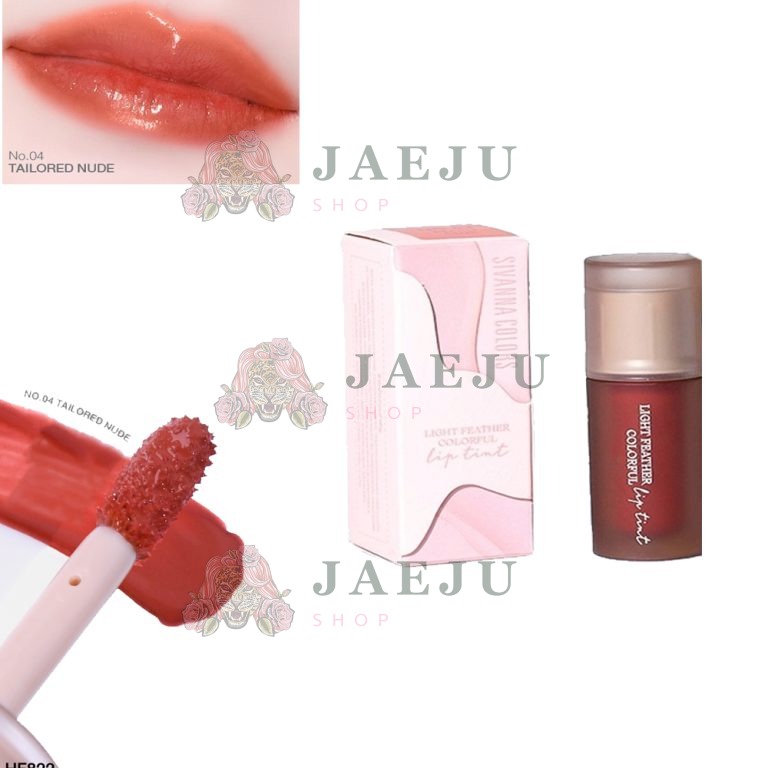 HF822 Sivanna colors light feather colorful lip tint ซีเวนน่า คัลเลอร์ ไลน์ ลิปทิ้น 2.5g. - 04.TAILORED NUDE