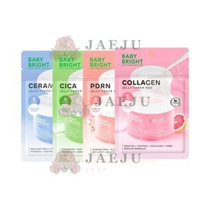 Baby bright jelly toner pad เบบี้ไบร์ท เซราไมด์เจลลี่โทนเนอร์แพด 33gx6pcs