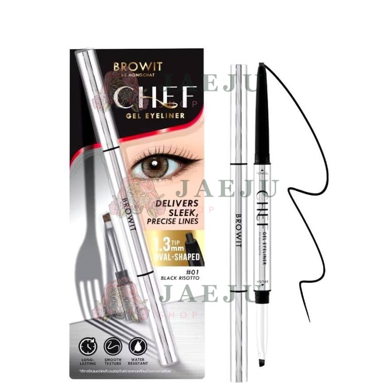 Browit chef gel eyeliner  บราวอิท เชฟเจลอายไลน์เนอร์ 0.06g. - 01.Black Risotto