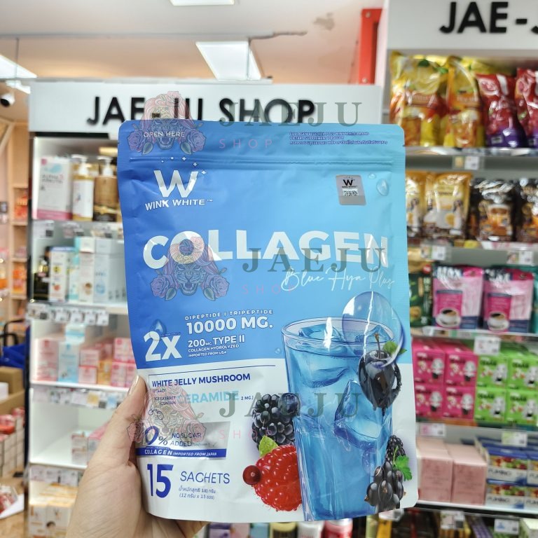 Wink white collagen plus วิงค์ไวท์ คอลลาเจน พลัส 12gx15pcs - 02.Blue HYA plus