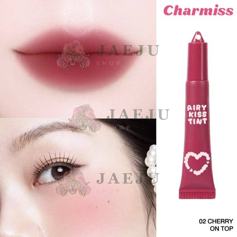 Charmiss airy kiss tint matte lip&cheek ชาร์มิส แอร์รี่ คิส ทิ้นท์ แมตต์ ลิป 6g - 02.Cherry on top
