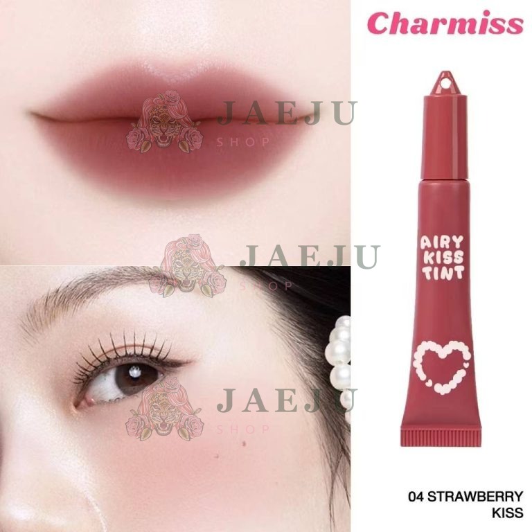 Charmiss airy kiss tint matte lip&cheek ชาร์มิส แอร์รี่ คิส ทิ้นท์ แมตต์ ลิป 6g - 04.Strawberry kiss