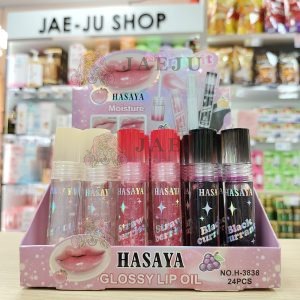 H-3838 Hasaya glossy lip oil ฮาซาย่า ลิปออยล์ 4.5mlx24pcs