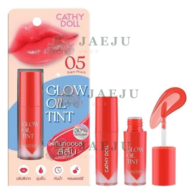 Cathy Doll Glow Oil Tint โกลว์ ออยล์ ทินท์ - NO.5Enjoy Peach