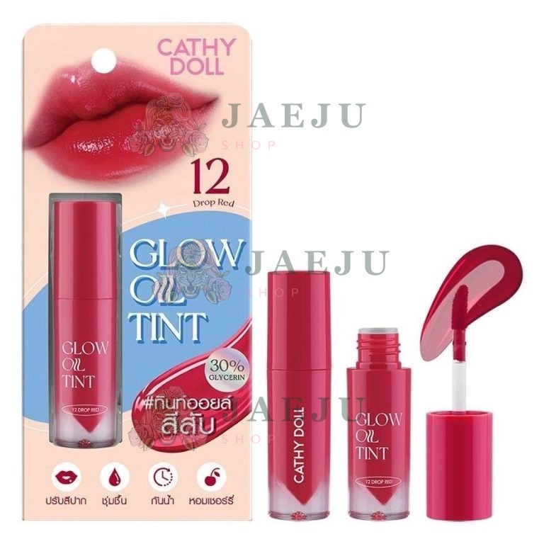 Cathy Doll Glow Oil Tint โกลว์ ออยล์ ทินท์ - NO.12Drop Red