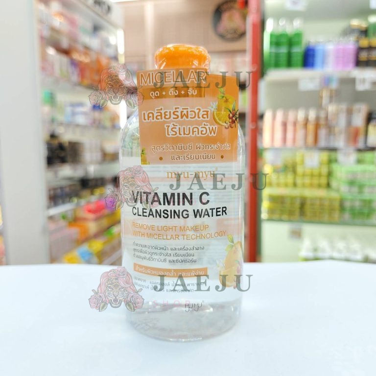 MYU-MYU cleansing water คลีนซิ่ง วอเตอร์ เคลียร์ผิวใส ไร้เมคอัพ 300ml. - 03.Vitamin c