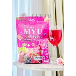 MYU collagen mix berry vit c plus มายยู คอลลาเจน มิกซ์เบอร์รี่ วิตซี พลัส ผลิตภัณฑ์เสริมอาหาร 12gx10pcs