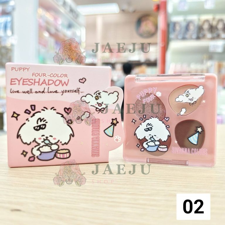 HF837 Sivanna colors puppy four-color eyeshadow  ซีเวนน่า คัลเลอร์ส พัพพี/โฟร์-คัลเลอร์ส อายแชโดว์ 4.1g - 02. chasing rose
