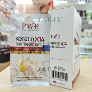 PWP Keratin x14 Hair Treatment พี ดับบลิว พี เคราติน เอ็กซ์โฟร์ทืน แฮร์ ทรีทเม้นท์ 30gx6pcs