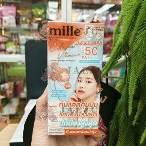Mille collagen vitamin plus uv watery sunscreen serum spf50 pa+++ มิลเล่ คอลลเจน วิตามิน พลัส ยูวี 6g*6pcs