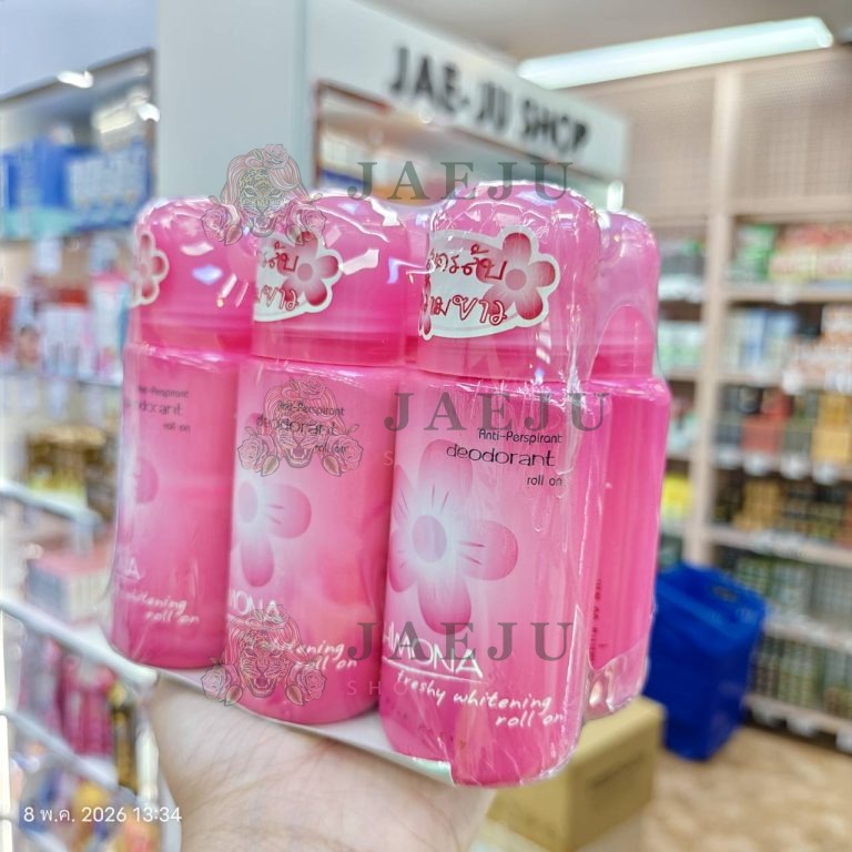 Shimona freshu whitening rollon ชิโมน่า นิว เฟรชชี่ ไวท์เทนนิ่ง โรลออน 60ml/x6pcs - 05.pink passy