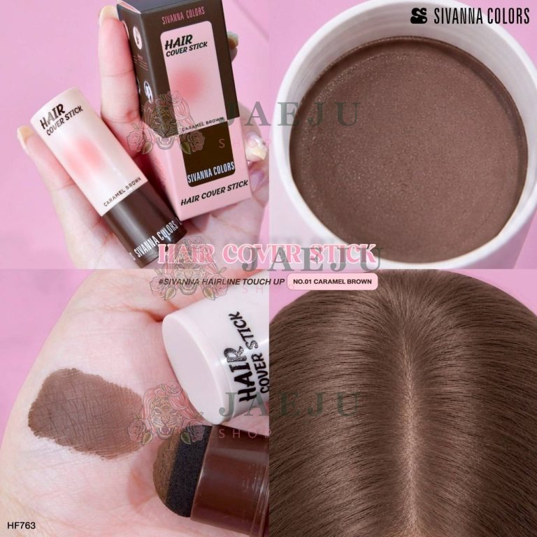 HF763 Sivanna colors hair cover stich ซีเวนน่า คัลเลอร์ แฮร์ คัฟเวอร์ สติ๊ก 4.5g - 01. caramel brown
