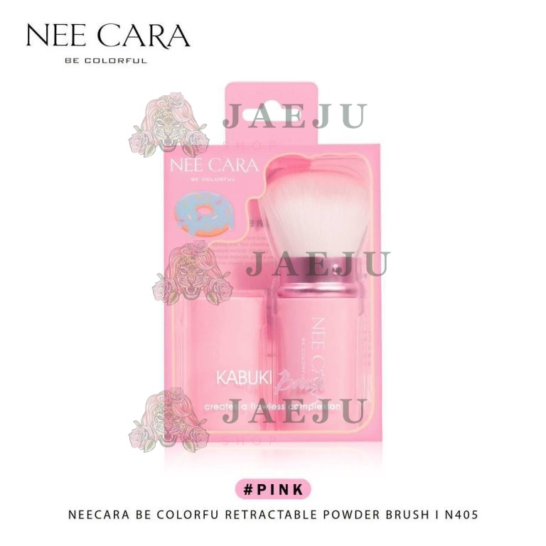 Nee cara retractable powder brush นีคาร่า คัลเลอร์ฟูล แปรงปัดแก้ม - 03.สีชมพู