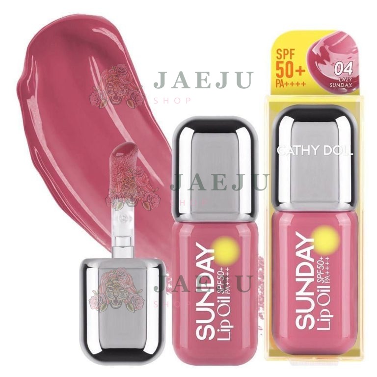 Cathy doll sunday lip oil spf50+pa++++ เคที่ดอลล์ ซันเดย์ลิปออยส์ เอสพีเอฟ50+พีเอ++++ 3.5g. - 04.LAZY SUNDAY