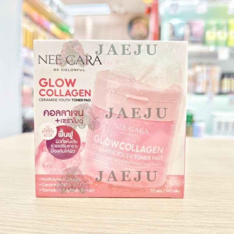 Nee cara be coloreul toner pad นี คารา บี คัลเลอร์ฟูล โทนเนอร์ แพด (70pcs) 140ml - 04. GLOW COLLAGEN