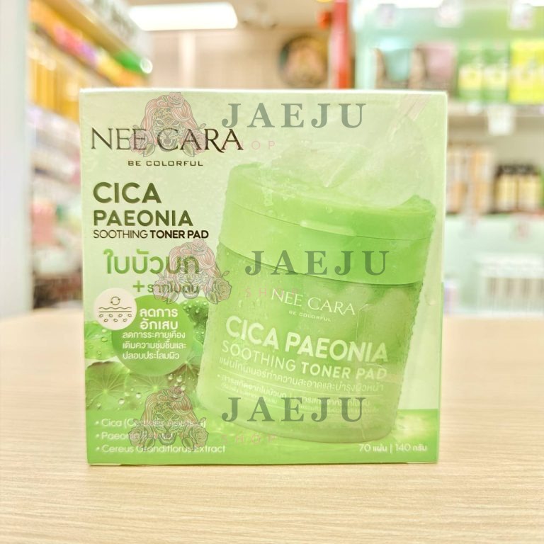 Nee cara be coloreul toner pad นี คารา บี คัลเลอร์ฟูล โทนเนอร์ แพด (70pcs) 140ml - 02. CICA PAEONIA