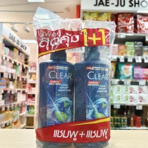 Clear men deep cleanse x10 shampoo เคลียร์ เมน แชมพู1แถม1 370gx2pcs