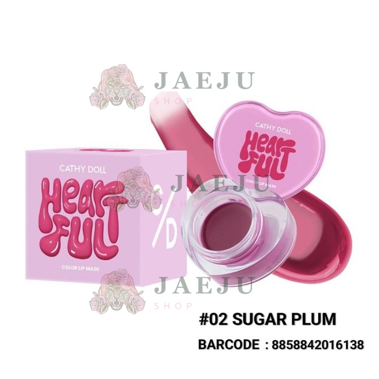 Cathy doll heartful color lip mask เคที่ดอลล์ ฮาร์ทฟลูคัลเลอร์สลิปมาส์ก - NO.2Sugar Plum