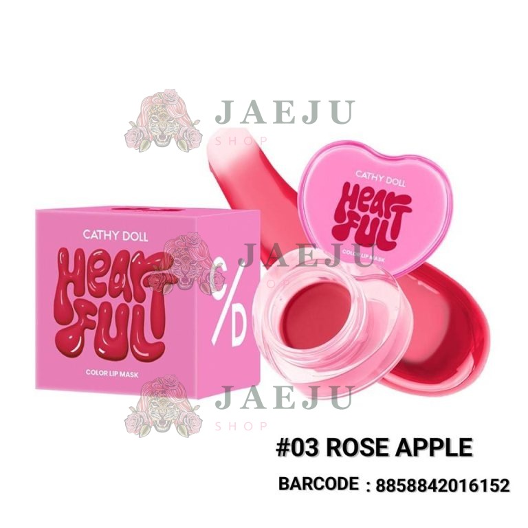 Cathy doll heartful color lip mask เคที่ดอลล์ ฮาร์ทฟลูคัลเลอร์สลิปมาส์ก - NO.3Rose Apple