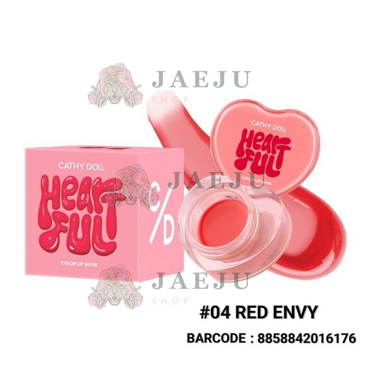 Cathy doll heartful color lip mask เคที่ดอลล์ ฮาร์ทฟลูคัลเลอร์สลิปมาส์ก - NO.4Red Envy