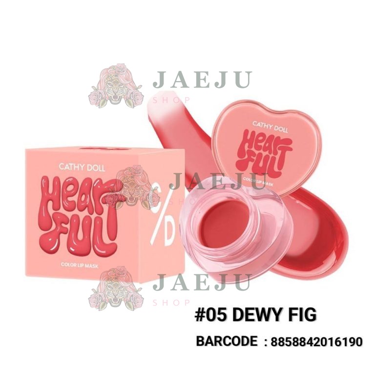 Cathy doll heartful color lip mask เคที่ดอลล์ ฮาร์ทฟลูคัลเลอร์สลิปมาส์ก - NO.5Dewy Fig