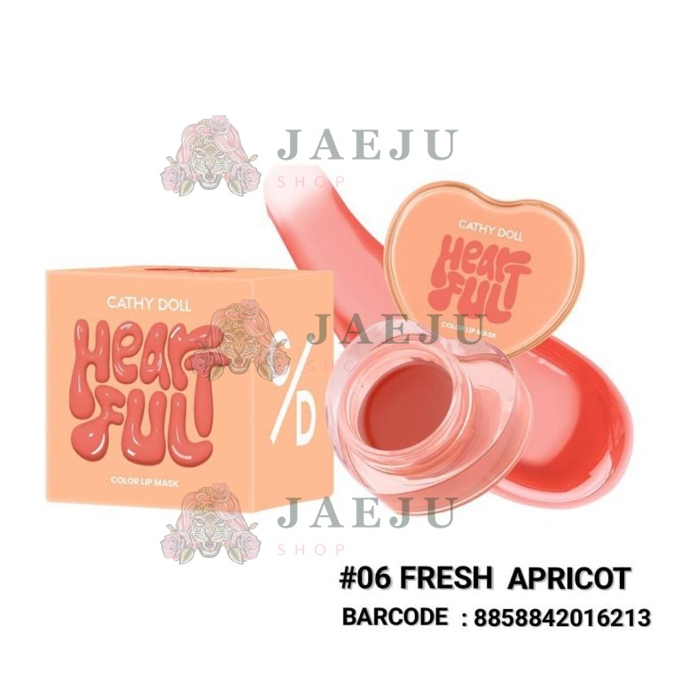 Cathy doll heartful color lip mask เคที่ดอลล์ ฮาร์ทฟลูคัลเลอร์สลิปมาส์ก - NO.6Fresh Apricot