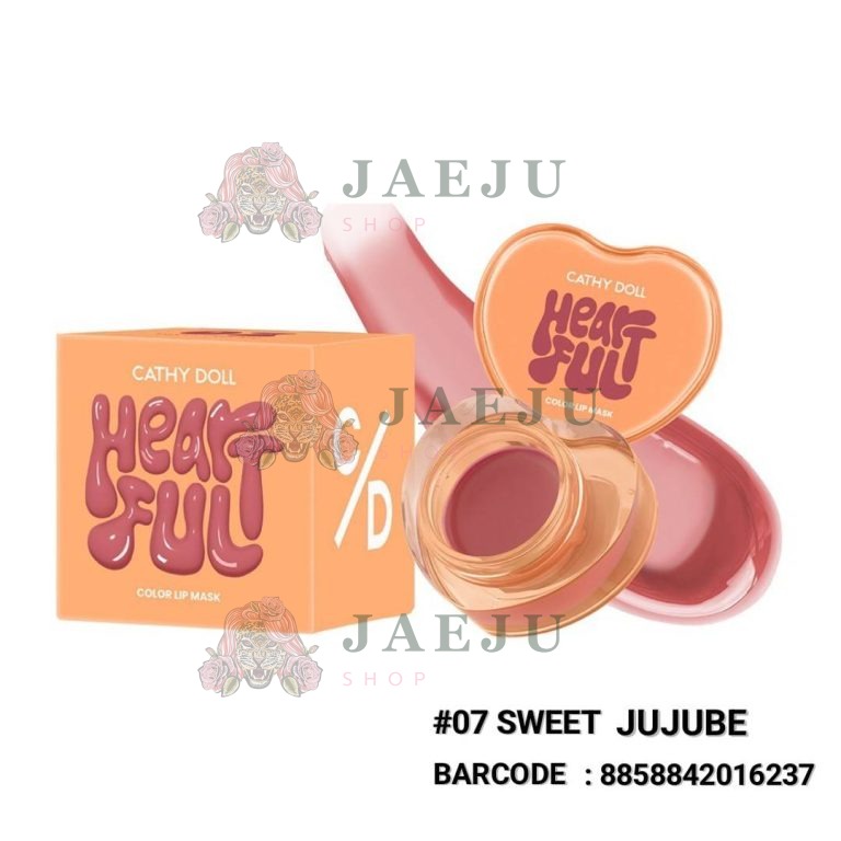 Cathy doll heartful color lip mask เคที่ดอลล์ ฮาร์ทฟลูคัลเลอร์สลิปมาส์ก - NO.7Sweet Jujube
