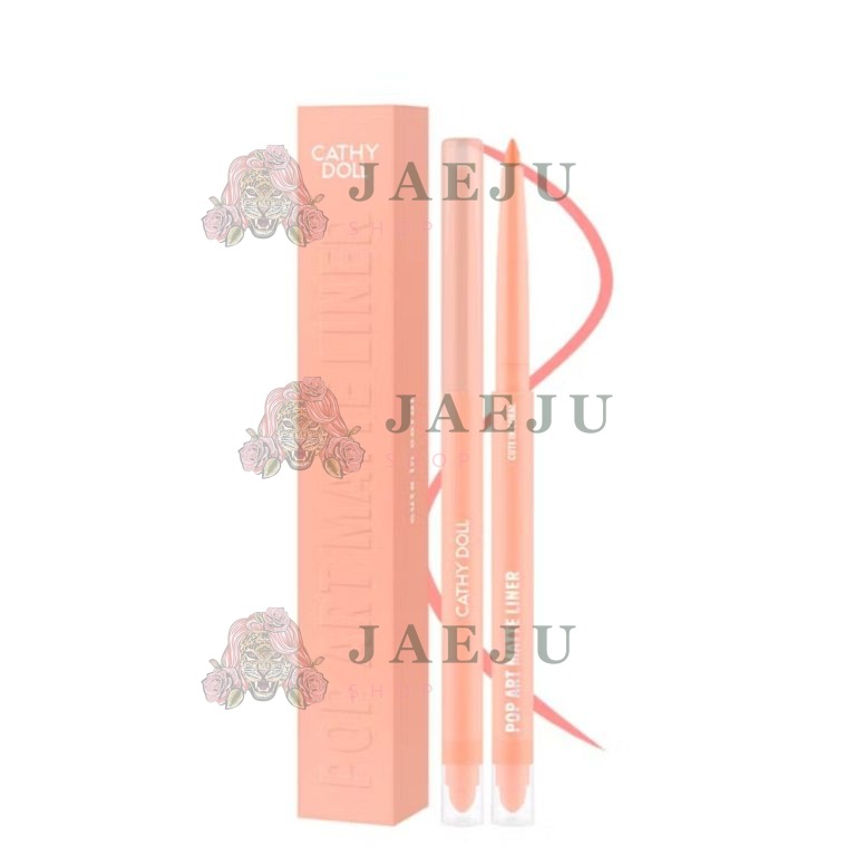 Cathy doll pop art matte liner เคที่ดอลล์ ป๊อปอาร์ทแมทท์ไลเนอร์  0.25g - 01.cute in coral