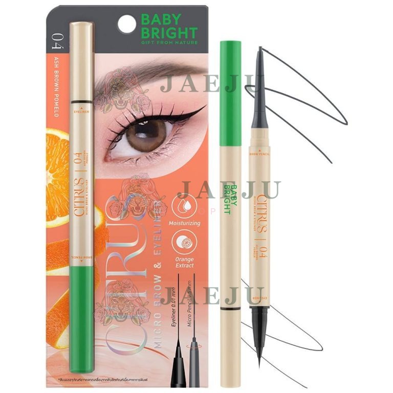 Baby bright citrus micro brow & eyeliner เบบี้ไบร์ท - NO.4Ash Brown Pomelo