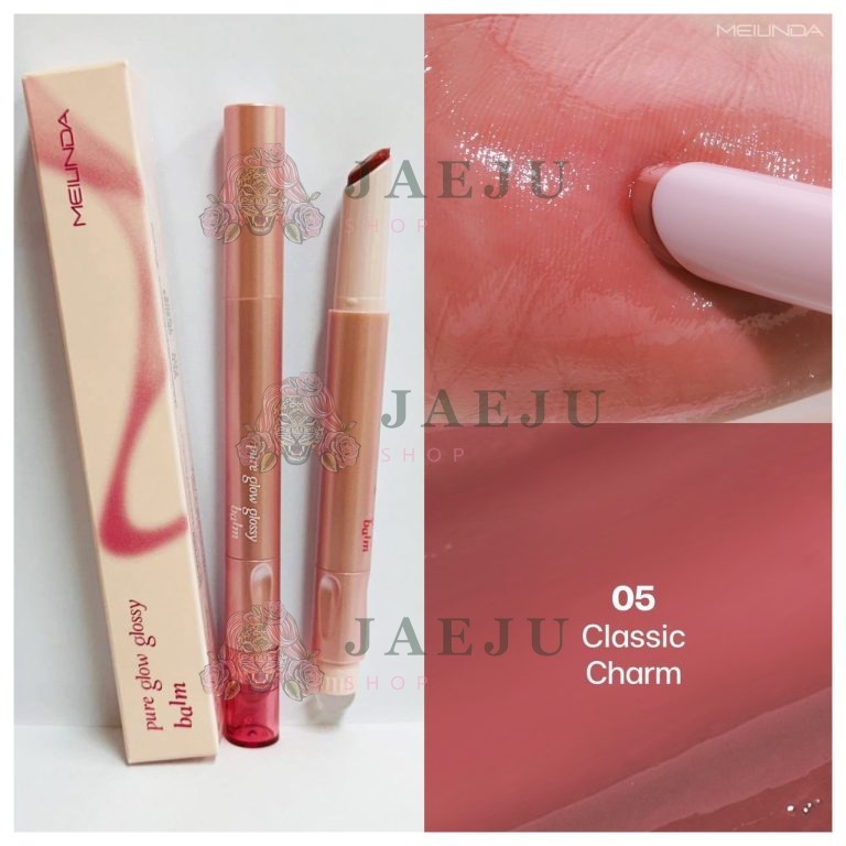 Meilinda pure glow glossy balm#sparkling cloud เมลินดา เพียว โกลว์ กรอสซี่ บาล์ม - NO.5 Classic charm