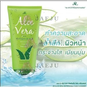 AR aloe vara with collagen&Q10 moisturizing เอ อาร์ อโล เวล่า รีเฟชซิ่ง โฟท คลีนเซอร์ 150g
