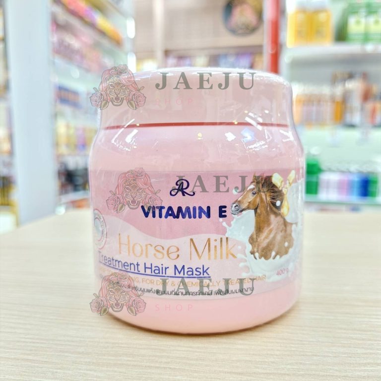 AR vitamine e treatment hair mask plus เอ อาร์ วิตามิน อี ทรีทเม้นท์ แฮร์ มาส์ก 400g - 01. horse milk