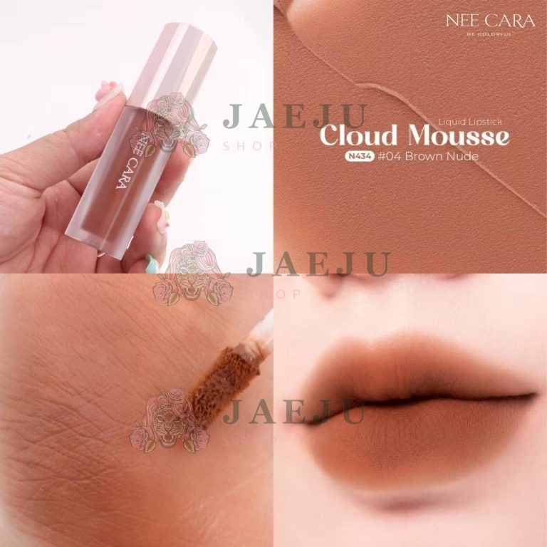 N434 Nee cara cloud mousse liquid lipstick นีคาร่า คลาวด์ มูสลิปสติก 3g - เบอร์ 04