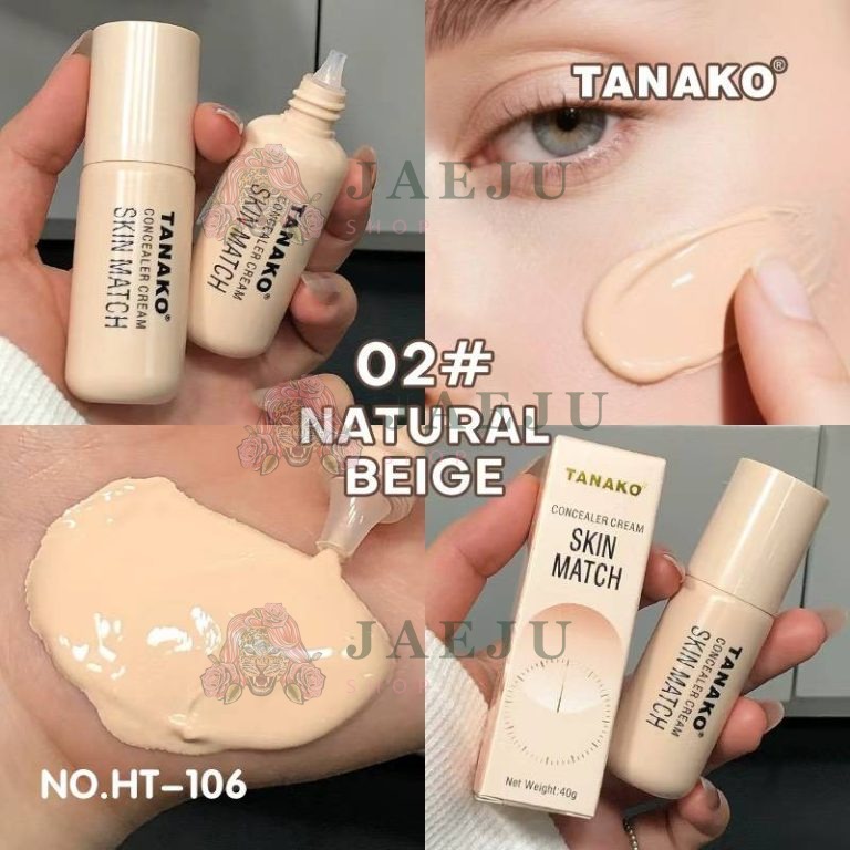 HT-106 Tanako concealer cream skin match ทานาโกะ สกิน แมทท์ คอนซีลเลอร์ ครีม 40g - 02. Natural beige